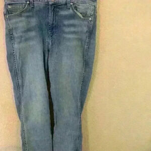 7 For All Man Kind Ankle Straight Jean Sz 31 high rise casual y2k medium wash